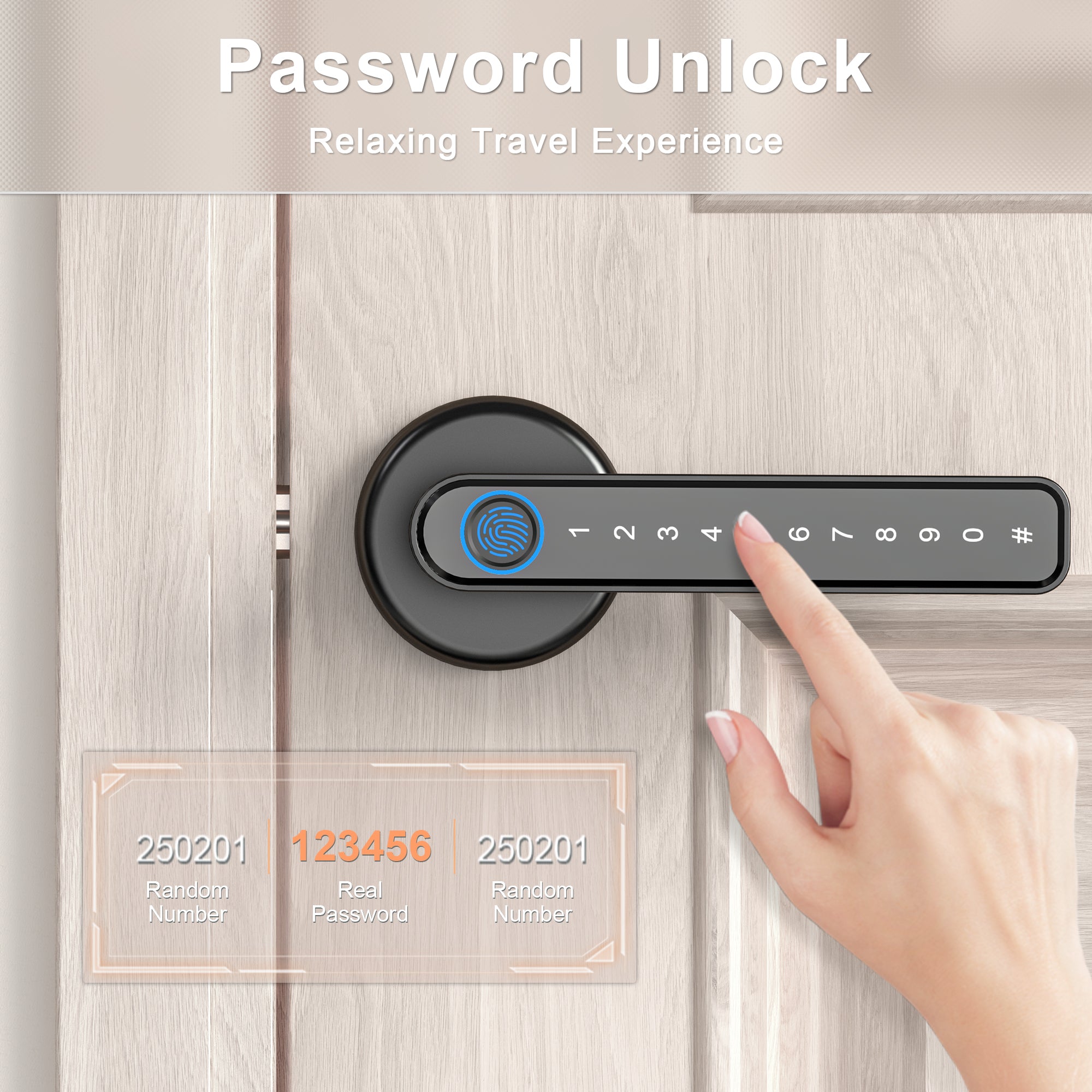 TY190 Fingerprint Door Lock with Smart App/Keyless Entry