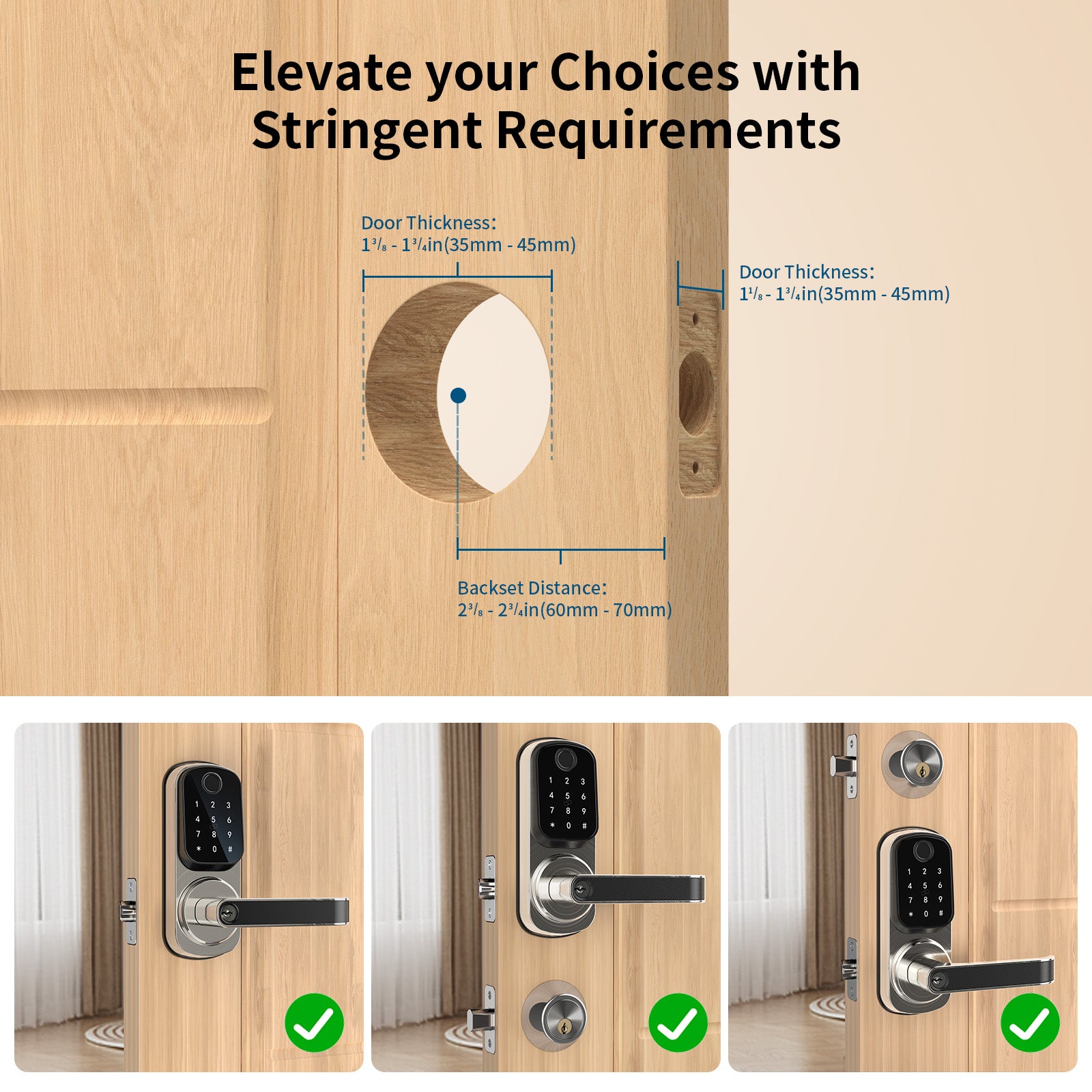 490TS 5-in-1 Deadbolt Smart Lock with Keypad/Fingerprint/App Control