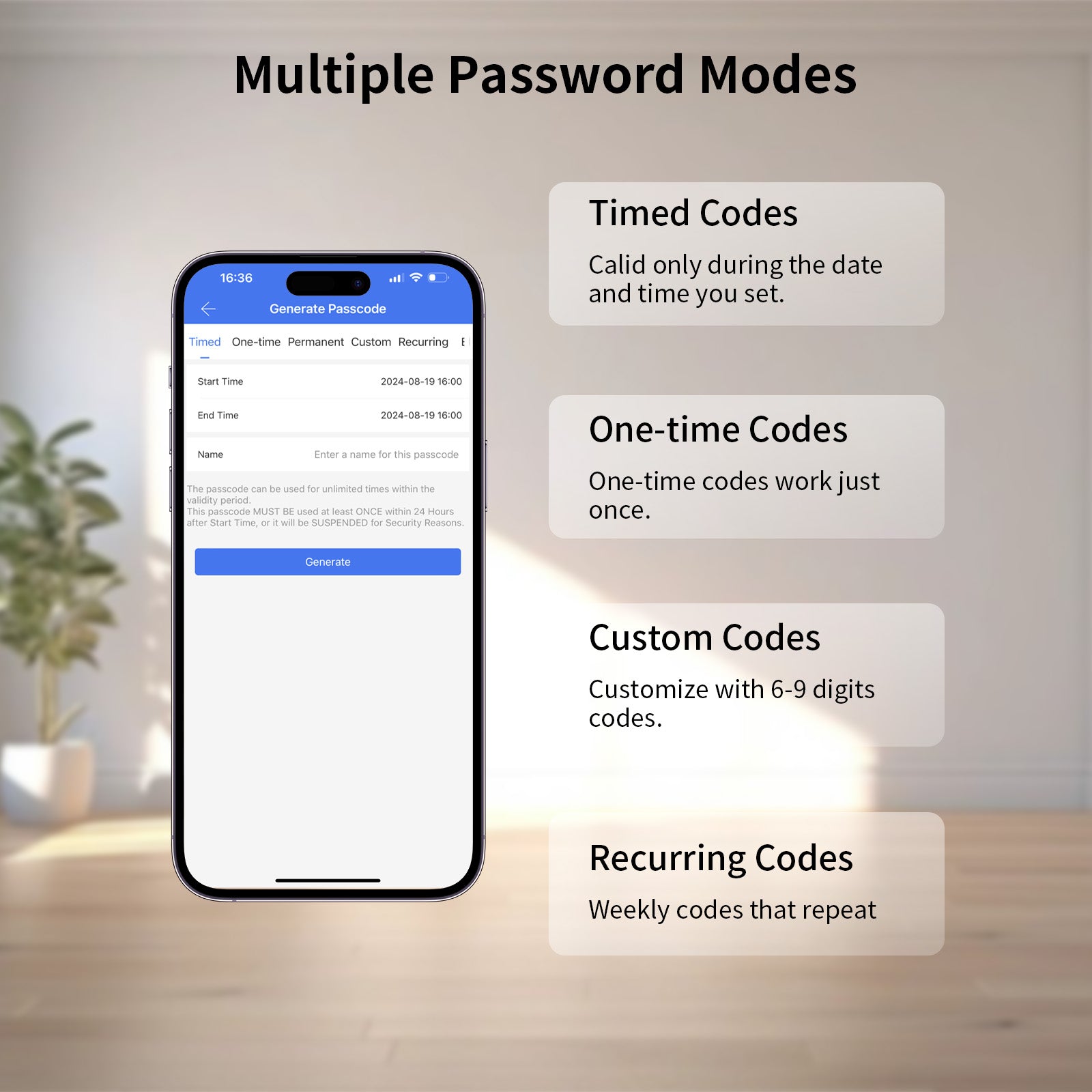 490TS 5-in-1 Deadbolt Smart Lock with Keypad/Fingerprint/App Control