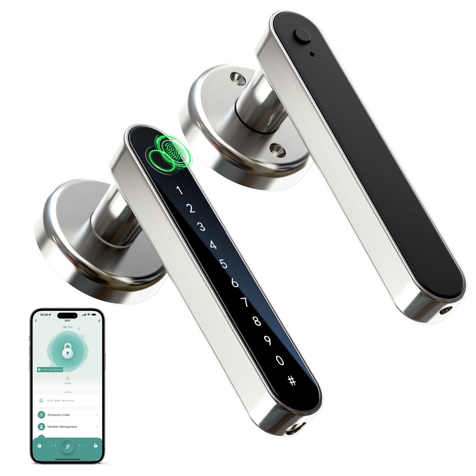 Bulk Order Selected — 191Y Fingerprint Door Lock Keyless Entry Door Lock with Keypad & Handle