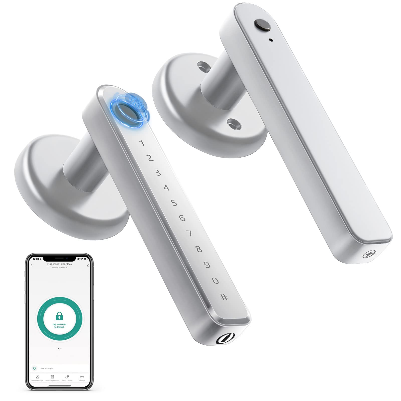 TY190S Fingerprint Door Lock with Smart App/Keyless Entry