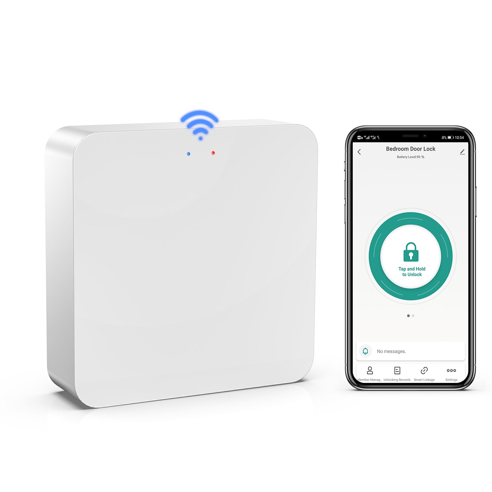 Gateway Remotely Control Smart Fingerprint Door Lock with Tuya App
