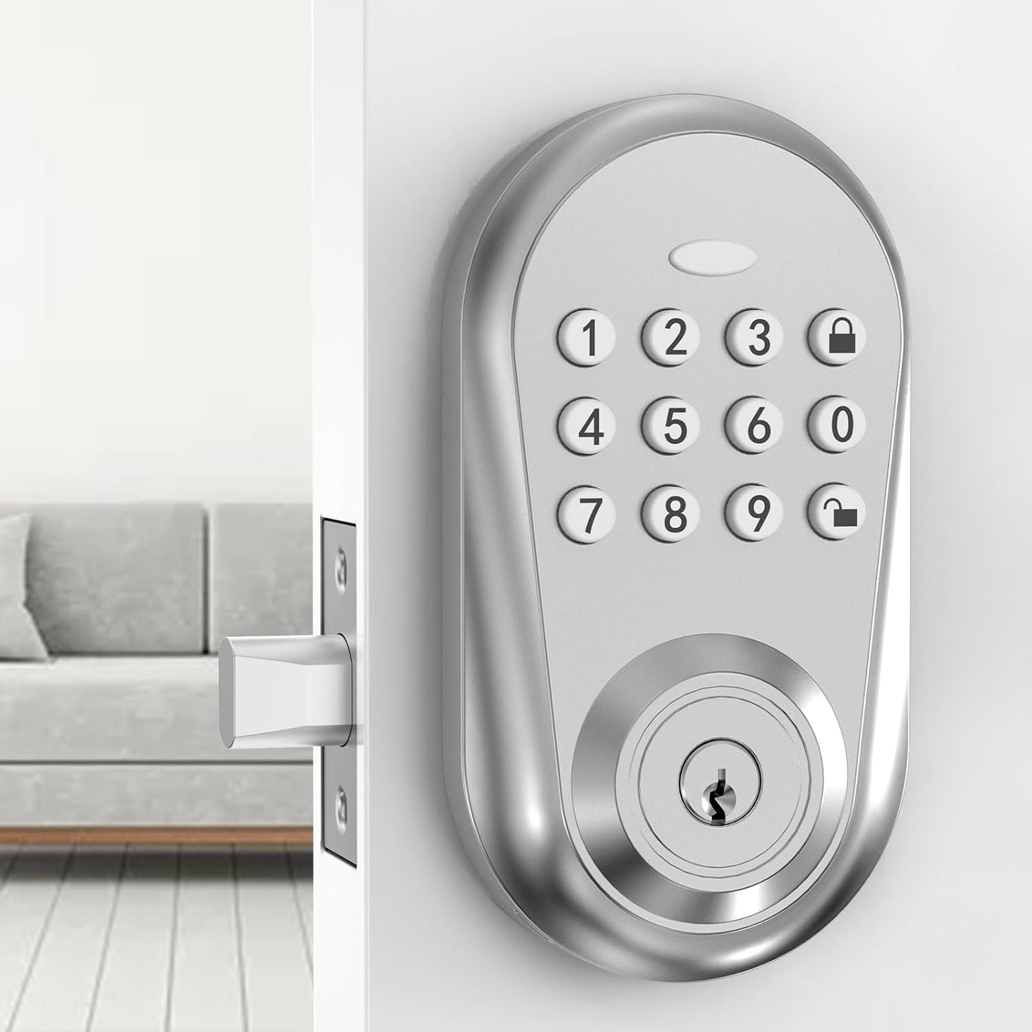 IRONZON Keyless Entry Door Lock, Electronic Door Lock with Keypad Deadbolt (D150S)