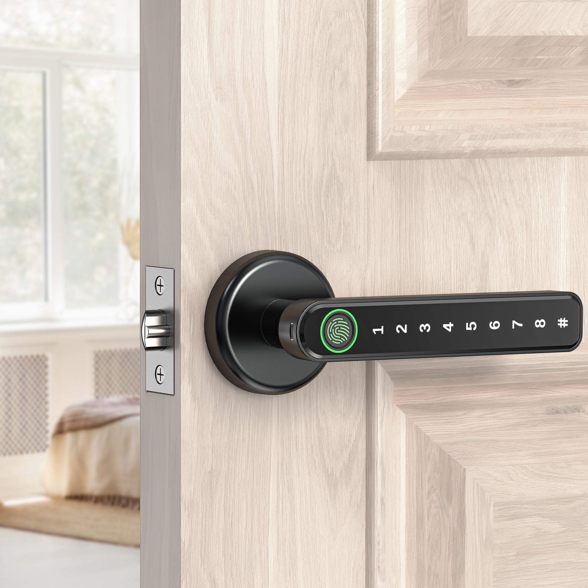 F190 Fingerprint Door Lock with Keypad Keyless Entry Smart Lock