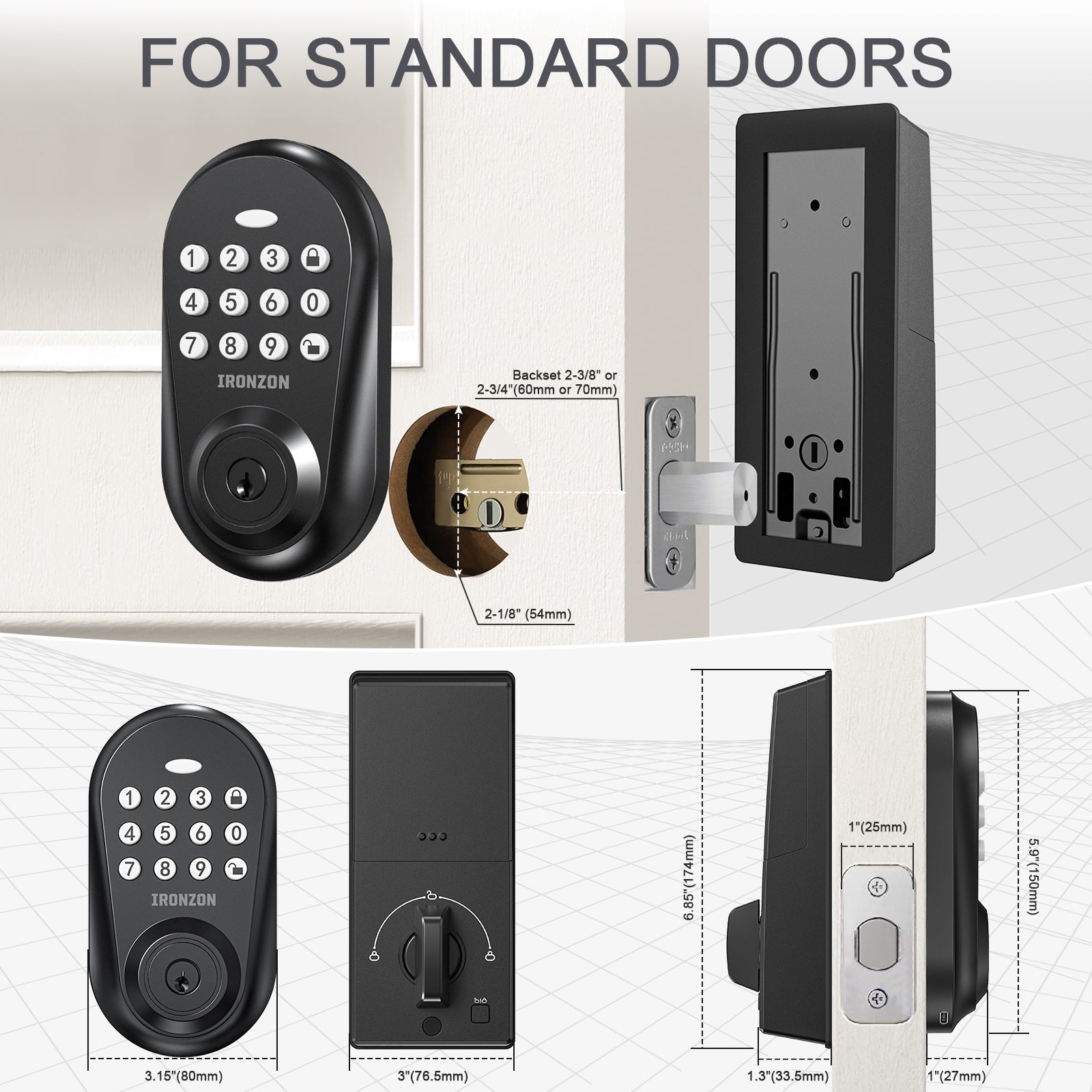 D150 Electronic Deadbolt Smart Lock Door Lock with Keypad