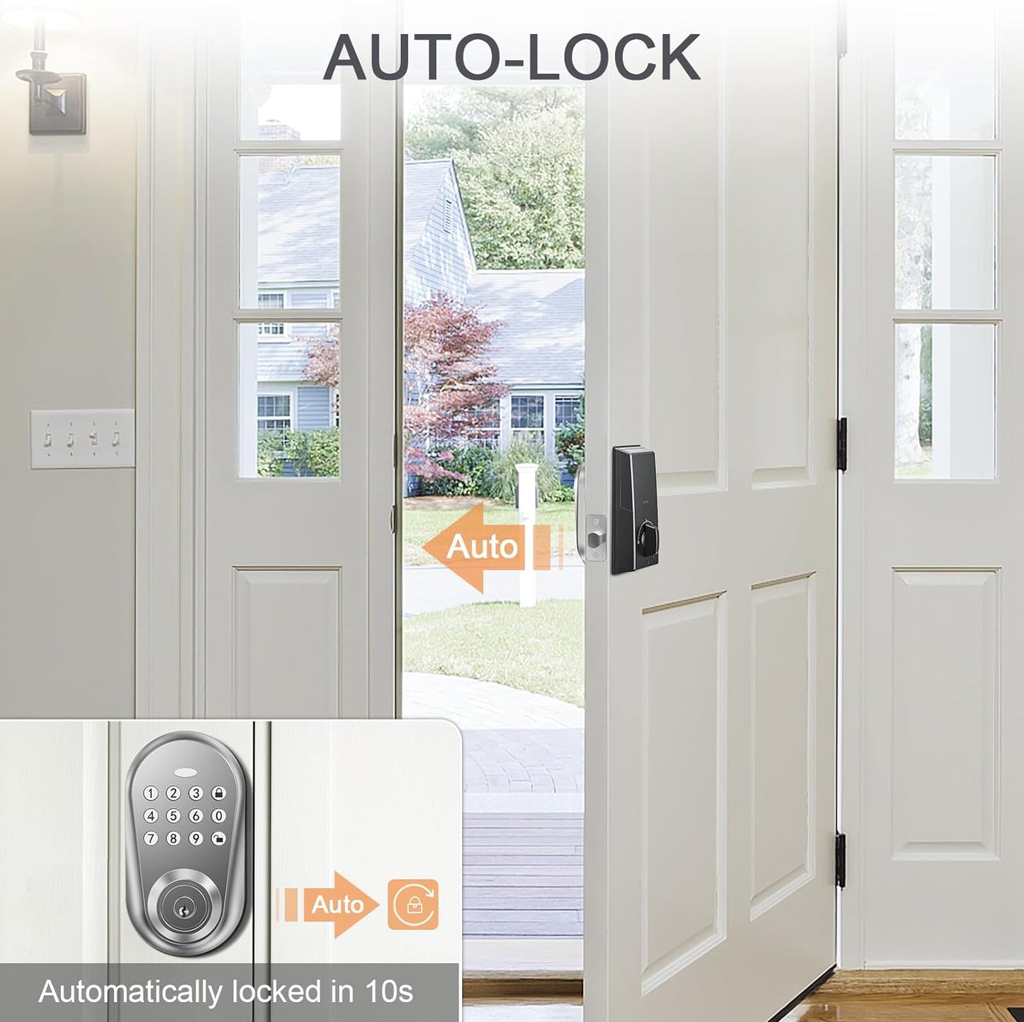 IRONZON Keyless Entry Door Lock, Electronic Door Lock with Keypad Deadbolt (D150S)