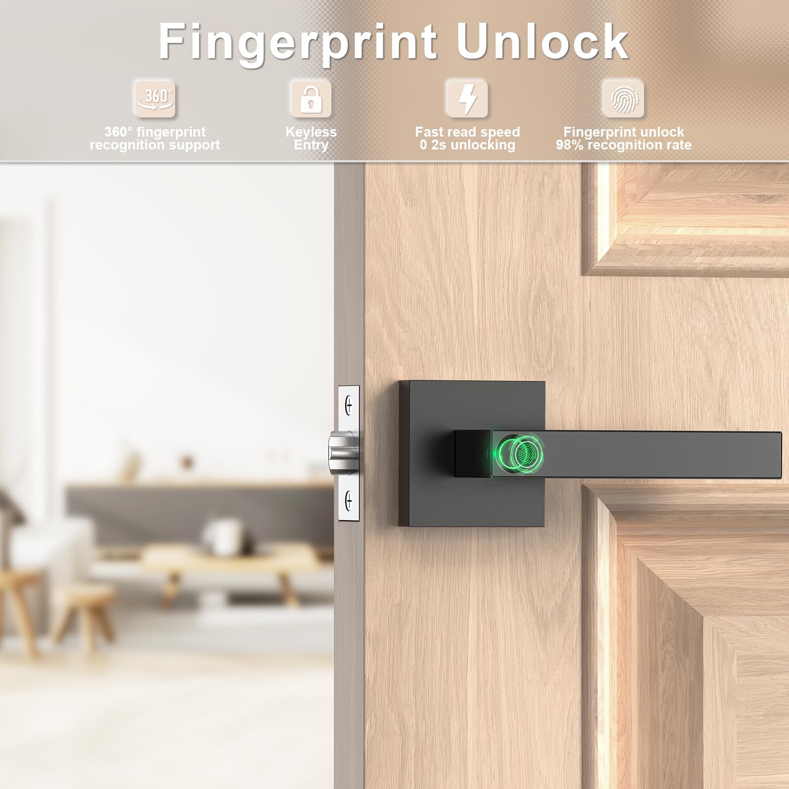 TY180 Fingerprint Door Lock with Smart App Keyless Entry Door Lock