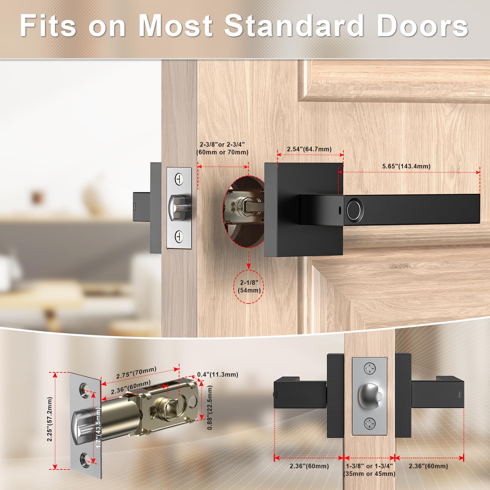 TY180 Fingerprint Door Lock with Smart App Keyless Entry Door Lock